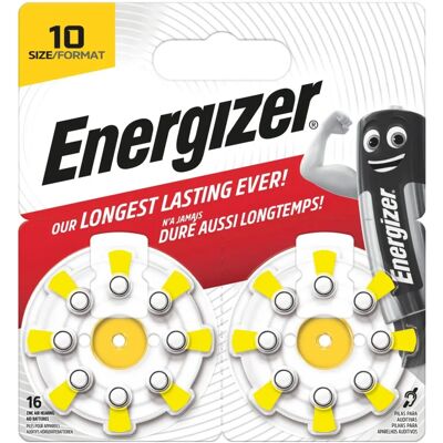 Energizer ZA 10 Pile bouton zinc-air - Appareil auditif - Publicité Energizer ZA 10 Pile bouton zinc-air - Appareil auditif - Publicité