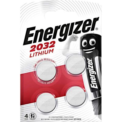 Energizer CR2032 Pila de botón de litio - Pack de 4 Energizer CR2032 Pila de botón de litio - Pack de 4