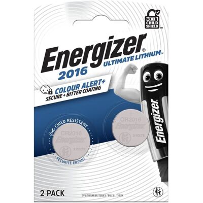 Pile bouton Energizer Ultimate Lithium 3V CR2016 - Lot de 2 Pile bouton Energizer Ultimate Lithium 3V CR2016 - Lot de 2