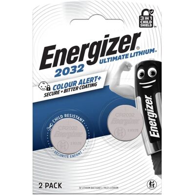 Pile bouton Energizer CR2032 Lithium - 3V, 2 pièces Pile bouton Energizer CR2032 Lithium - 3V, 2 pièces