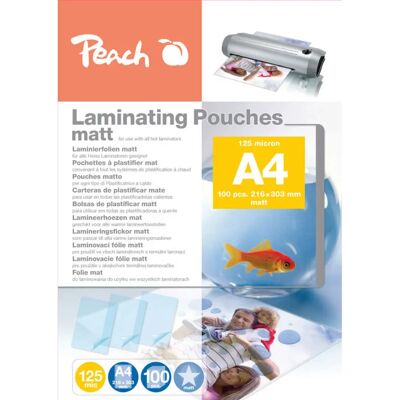 Peach S-PP525-22 Custodia di laminazione - A4, 100 pezzi Peach S-PP525-22 Custodia di laminazione - A4, 100 pezzi