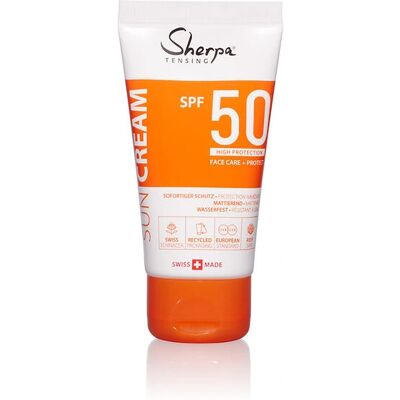 SHERPA - 7640108104939 - SPF50 - Visage - Crème solaire - Publicité SHERPA - 7640108104939 - SPF50 - Visage - Crème solaire - Publicité