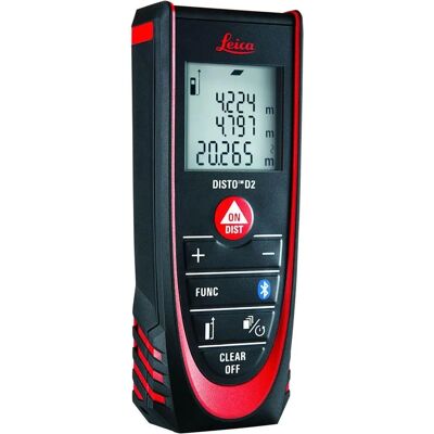 Leica Disto D2 Laserowy Dalmiomierz z Bluetooth - Kompaktowy i Precyzyjny Leica Disto D2 Laserowy Dalmiomierz z Bluetooth - Kompaktowy i Precyzyjny