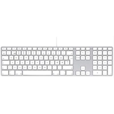 Teclado Cropmark WKB-1243 Plateado para Mac con Teclado Numérico Teclado Cropmark WKB-1243 Plateado para Mac con Teclado Numérico