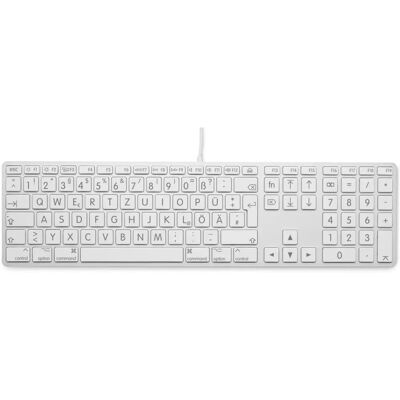 Teclado USB de Fuente Grande LMP - Conexión cableada, 110 teclas, cubierta de aluminio - Alemán Teclado USB de Fuente Grande LMP - Conexión cableada, 110 teclas, cubierta de aluminio - Alemán