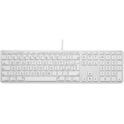 Lmp Großer Schriftzug 110-Tasten USB Tastatur - Kabel-USB, Aluminium-Oberschicht, Italienisches Design Lmp Großer Schriftzug 110-Tasten USB Tastatur - Kabel-USB, Aluminium-Oberschicht, Italienisches Design