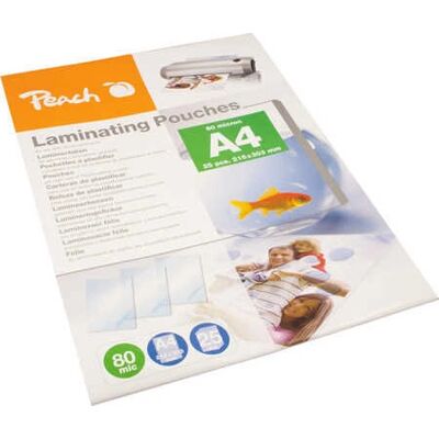 Peach 510419 Pochette de laminage - Transparent - 25 pièces - Publicité Peach 510419 Pochette de laminage - Transparent - 25 pièces - Publicité