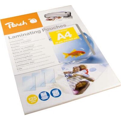 Peach PPR525-02 Laminierfolie - A4, 25 Stück, 125 μm - Laminatorhülle Peach PPR525-02 Laminierfolie - A4, 25 Stück, 125 μm - Laminatorhülle