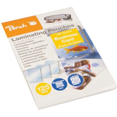 Peach PPR525-08 Pochette de Laminage - 25 pcs - 60x90mm Transparent - Publicité Peach PPR525-08 Pochette de Laminage - 25 pcs - 60x90mm Transparent - Publicité