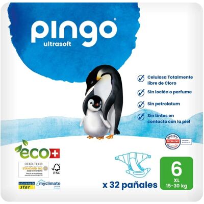 Pingo Pañales Ecológicos Talla 6 XL - 32 unidades Pingo Pañales Ecológicos Talla 6 XL - 32 unidades