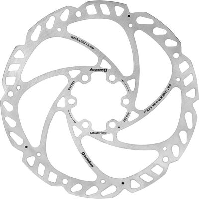 SwissStop Catalyst One Fahrrad Rotor - 160mm, Silber/Schwarz, 6 Löcher SwissStop Catalyst One Fahrrad Rotor - 160mm, Silber/Schwarz, 6 Löcher