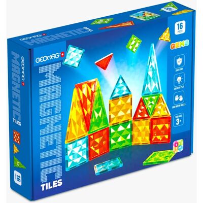 Geomag Gems Magnetiske Skiver - Magnetfliser - 16 Deler STEM-sertifisert Kreativ Byggesett Geomag Gems Magnetiske Skiver - Magnetfliser - 16 Deler STEM-sertifisert Kreativ Byggesett