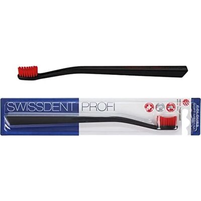 Cepillo de dientes Swissdent Profi Colours - Negro y Rojo - Sensible Cepillo de dientes Swissdent Profi Colours - Negro y Rojo - Sensible