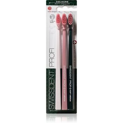 Trio de Brosses à Dents Swissdent - Douces, Rose Clair, Rose, Vert - Brosse à dents - Publicité Trio de Brosses à Dents Swissdent - Douces, Rose Clair, Rose, Vert - Brosse à dents - Publicité