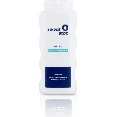 Poudre pour pieds Menthol SweatSTOP - Type de pied - Publicité Poudre pour pieds Menthol SweatSTOP - Type de pied - Publicité