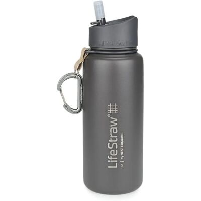 LifeStraw Stainless Steel Water Filter Bottle - Gray - 750ml LifeStraw Stainless Steel Water Filter Bottle - Gray - 750ml