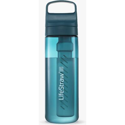 LifeStraw Go Series 650ml Water Bottle - Blue, Transparent - Water Bottle LifeStraw Go Series 650ml Water Bottle - Blue, Transparent - Water Bottle
