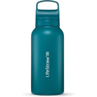 Bouteille d’eau en acier inoxydable LifeStraw Go 2.0 - Laguna Teal - 0,1L - Filtre - Publicité Bouteille d’eau en acier inoxydable LifeStraw Go 2.0 - Laguna Teal - 0,1L - Filtre - Publicité