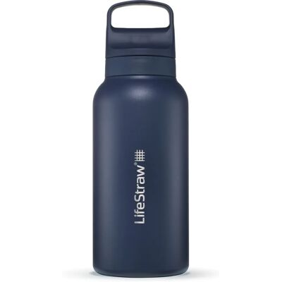 LifeStraw Rustfritt stål 1L vannfilterflaske - Egeiske Sjøen LifeStraw Rustfritt stål 1L vannfilterflaske - Egeiske Sjøen