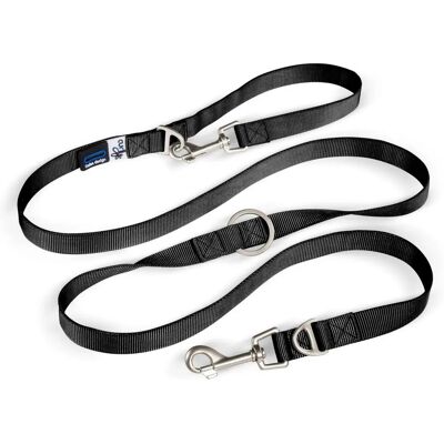 Curli Large Adjustable Black Nylon Dog Leash Curli Large Adjustable Black Nylon Dog Leash