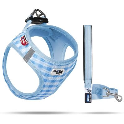 Ensemble harnais et laisse pour chien Curli - bleu ciel - Petit - Publicité Ensemble harnais et laisse pour chien Curli - bleu ciel - Petit - Publicité