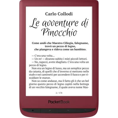 PocketBook Touch Lux 5 - 6 calowy ekran E Ink HD - Czerwony - czytnik e-booków PocketBook Touch Lux 5 - 6 calowy ekran E Ink HD - Czerwony - czytnik e-booków