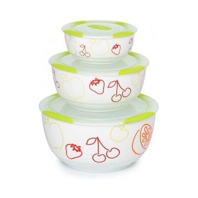 OURSSON BS2981RC/GA Mehrfarbige Keramik Salatschüssel - 3 Stück OURSSON BS2981RC/GA Mehrfarbige Keramik Salatschüssel - 3 Stück