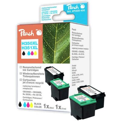 Peach Tintenpatronen - 2er Pack für HP D 4200/4260/4300/4360 - Schwarz, Cyan, Magenta, Gelb Peach Tintenpatronen - 2er Pack für HP D 4200/4260/4300/4360 - Schwarz, Cyan, Magenta, Gelb