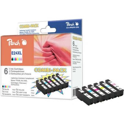 Peach 316594 Blækpatroner - Sort Cyaan Magenta Gul - Blækpatron Peach 316594 Blækpatroner - Sort Cyaan Magenta Gul - Blækpatron