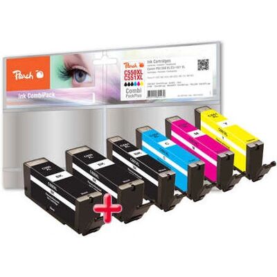 Cartouche d'encre Peach 316838 - Pack de 6 - Photo & Noir - Compatible Canon - Publicité Cartouche d'encre Peach 316838 - Pack de 6 - Photo & Noir - Compatible Canon - Publicité
