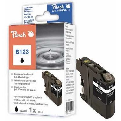 Cartouche d'encre noire Peach LC-123BK - Compatible imprimante Cartouche d'encre noire Peach LC-123BK - Compatible imprimante