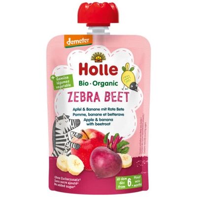 Puree Owocowe Organiczne Holle - Jabłko, Banan, Burak - 150g Puree Owocowe Organiczne Holle - Jabłko, Banan, Burak - 150g