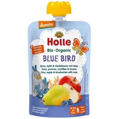 Holle Demeter Niebieski Ptak - Pouchy Gruszka, Jabłko i Borówka z Owsem (100g) Holle Demeter Niebieski Ptak - Pouchy Gruszka, Jabłko i Borówka z Owsem (100g)