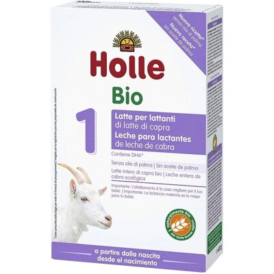 Fórmula de leche de cabra orgánica Holle para bebés - DHA, Sin aceite de palma Fórmula de leche de cabra orgánica Holle para bebés - DHA, Sin aceite de palma