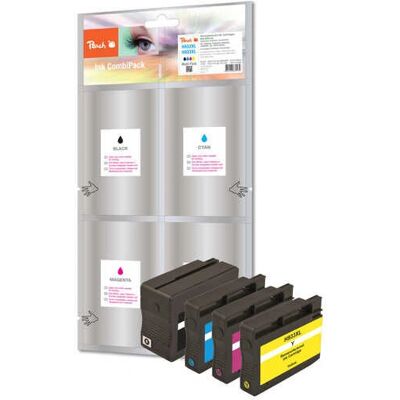 Peach Ink Cartridge - 4 Pack Multi-Color - Compatible with HP 932XL/933XL Peach Ink Cartridge - 4 Pack Multi-Color - Compatible with HP 932XL/933XL