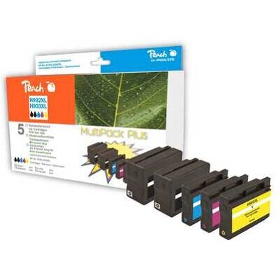 Cartuccia di inchiostro Peach 319225 - Confezione da 5 - Nero, Blu, Ciano, Magenta - Compatibile HP Cartuccia di inchiostro Peach 319225 - Confezione da 5 - Nero, Blu, Ciano, Magenta - Compatibile HP