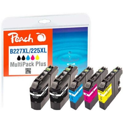 Cartouche d'encre Peach 319377 - Haute capacité - Lot de 4 - Compatible Brother Cartouche d'encre Peach 319377 - Haute capacité - Lot de 4 - Compatible Brother