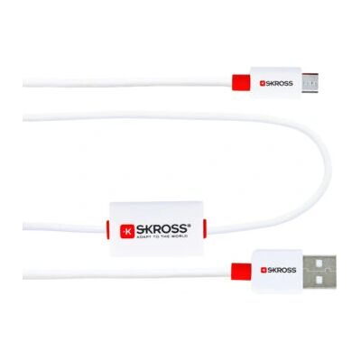 Skross Buzz Micro USB-kabel - 1m - Vit - USB 2.0 Skross Buzz Micro USB-kabel - 1m - Vit - USB 2.0