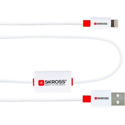 Skross Fehér Lightning Riasztó Kábel - Töltés és Szinkronizálás Skross Fehér Lightning Riasztó Kábel - Töltés és Szinkronizálás