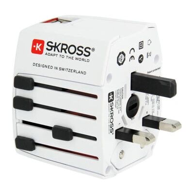Skross MUV USB 2xA reseadapter - Universell Skross MUV USB 2xA reseadapter - Universell