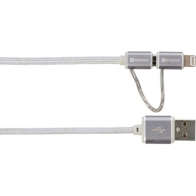 Skross Modell 1.00 M - USB-kábel Micro-USB és Lightning Skross Modell 1.00 M - USB-kábel Micro-USB és Lightning