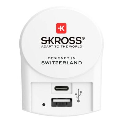 Skross 1.302423 Fehér Dupla USB Töltő - Töltő Skross 1.302423 Fehér Dupla USB Töltő - Töltő