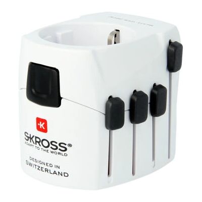 Skross PRO Power Plug Adapter - Universell, Hvit - Reiseadapter Skross PRO Power Plug Adapter - Universell, Hvit - Reiseadapter