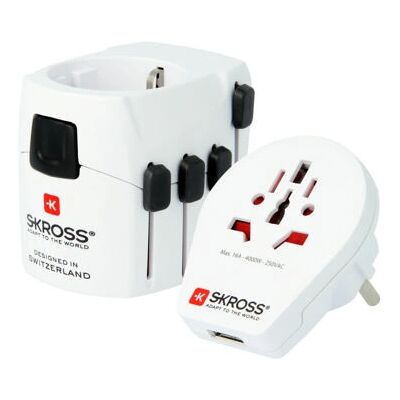 Skross Skross PRO – Värld & USB - Reseadapter Skross Skross PRO – Värld & USB - Reseadapter