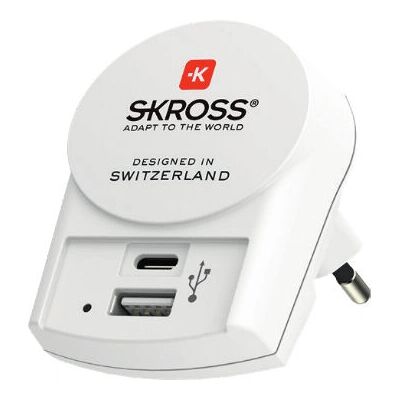Skross PRO+ USB Weltreiseadapter - Weiß Skross PRO+ USB Weltreiseadapter - Weiß
