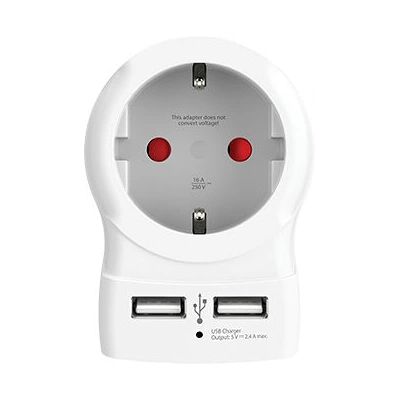 Skross 1500282 Virtalähde - USB 2 Portit - Valkoinen Skross 1500282 Virtalähde - USB 2 Portit - Valkoinen