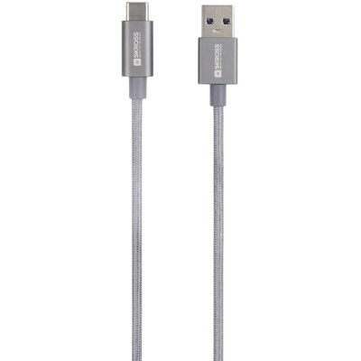 Skross USB-kabel - 1,2 m Rymdgrå - Flexibelt USB 3.0-kabel Skross USB-kabel - 1,2 m Rymdgrå - Flexibelt USB 3.0-kabel