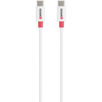 Cavo USB-C a USB-C Skross - 15 cm - USB 2.0 - Bianco Cavo USB-C a USB-C Skross - 15 cm - USB 2.0 - Bianco
