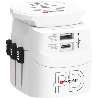 Skross 61663 Reiseadapter - Hvit Skross 61663 Reiseadapter - Hvit