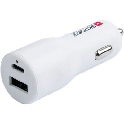 Draadloze oplader Skross SKCHCA0120WPDCN - Oplader voor auto, motor, camper - 20W USB-C & USB-A Draadloze oplader Skross SKCHCA0120WPDCN - Oplader voor auto, motor, camper - 20W USB-C & USB-A